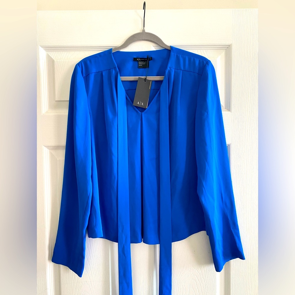 Armani Exchange Tie Blouse